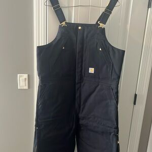Carhartt Black Duck Insulated Bibs size Large Tall never been worn